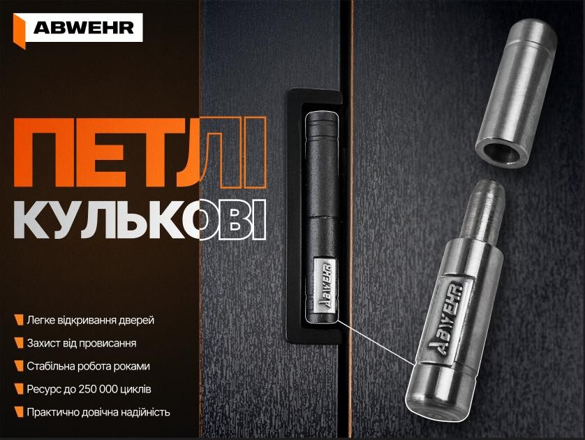 Петлі з шариком на дверях серії Bionica Combo