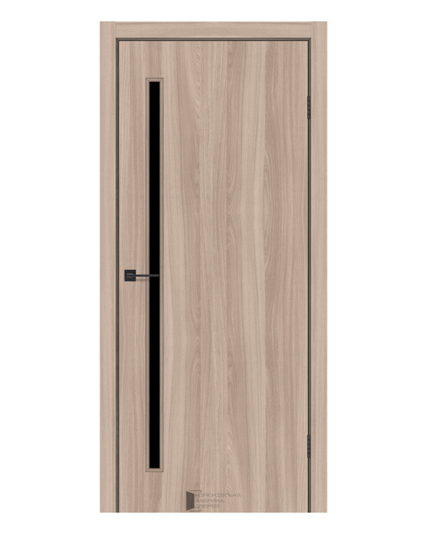 Двері міжкімнатні KFD Line Glass 01 Чорне скло