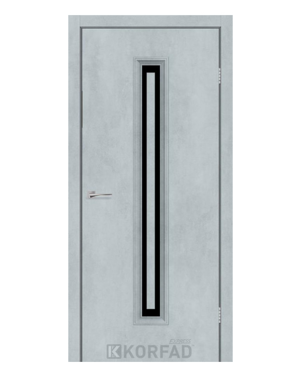 Двері міжкімнатні Korfad Express CORNER GLASS-02 Чорне скло