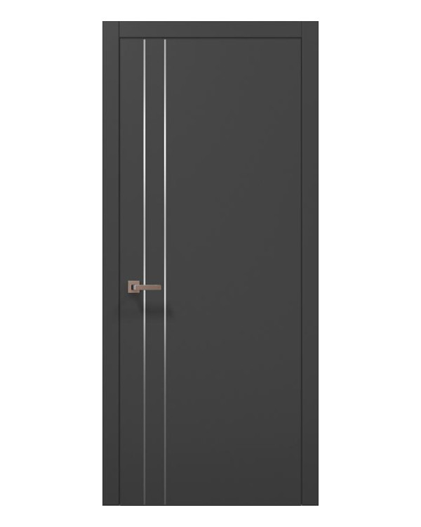 Двері міжкімнатні Папа Карло Plato PL-24 темно-сірий супермат
