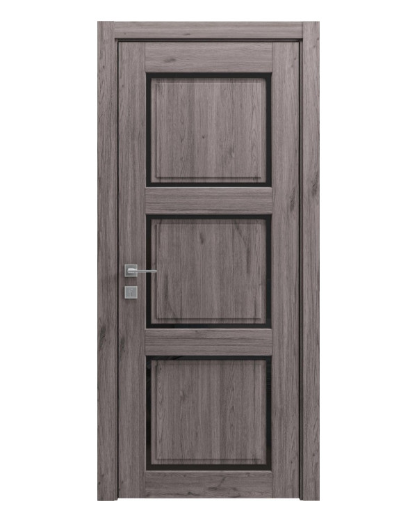 Двері міжкімнатні Rodos Style R Style 3 Чорне скло