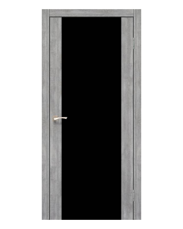 Двері міжкімнатні Korfad Sanremo SR-01 чорне скло