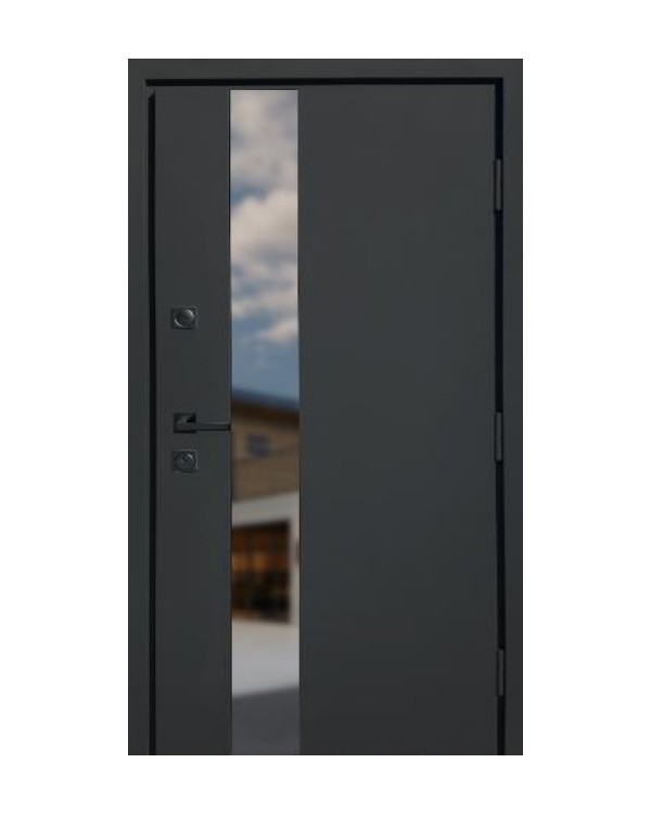 Двері вхідні Qdoors Стронг Вест пісок темний сірий / антрацит