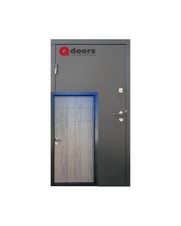 Двері вхідні Qdoors Вип М Горизонталь антрацит
