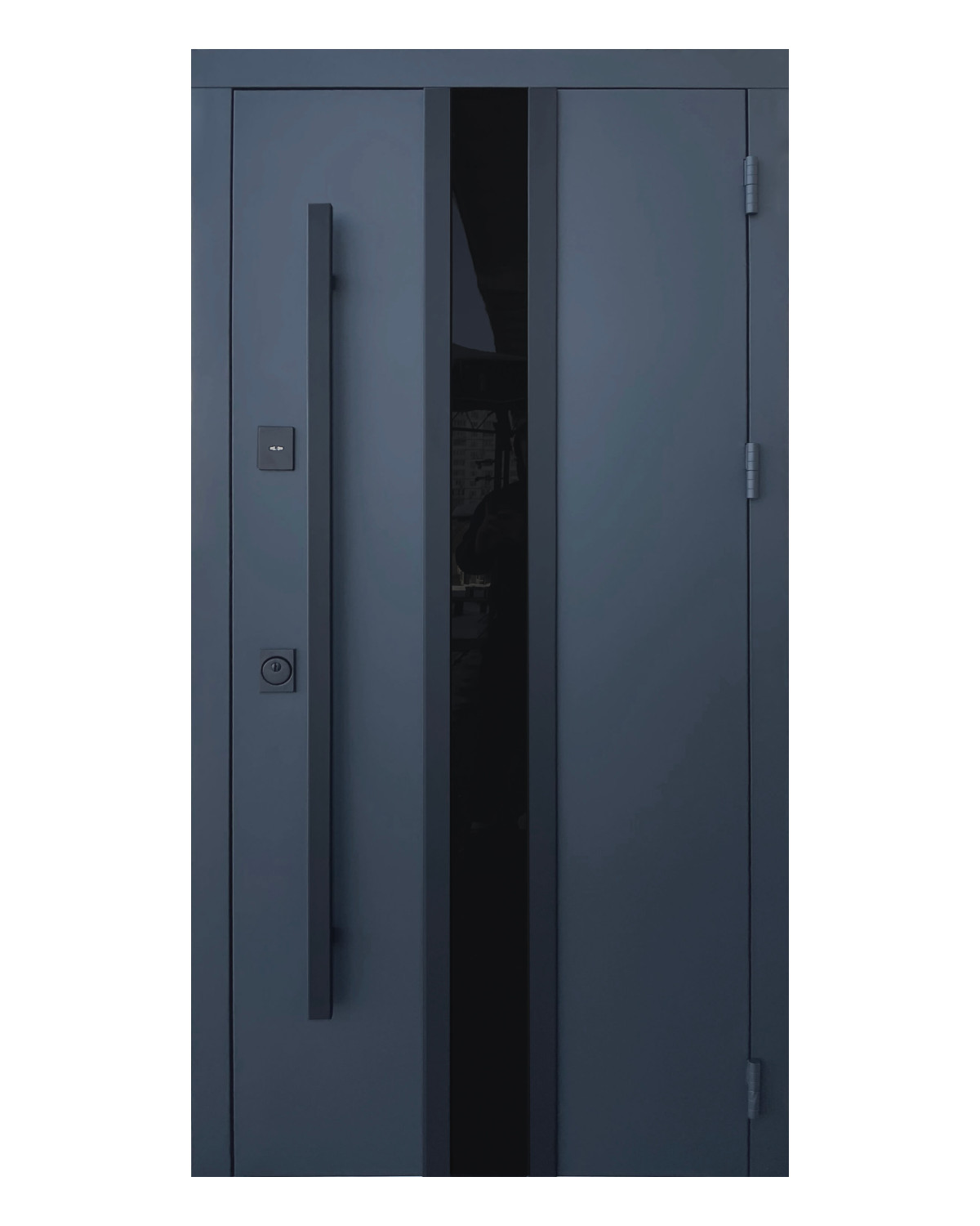 Двері вхідні Qdoors Стріт Флай антрацит / біла шагрень 3К