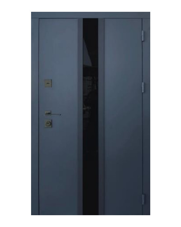 Двері вхідні Qdoors Стріт Флай антрацит / біла шагрень 2К