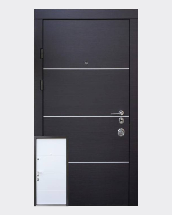Двері вхідні Qdoors Авангард Горизонт AL венге темний