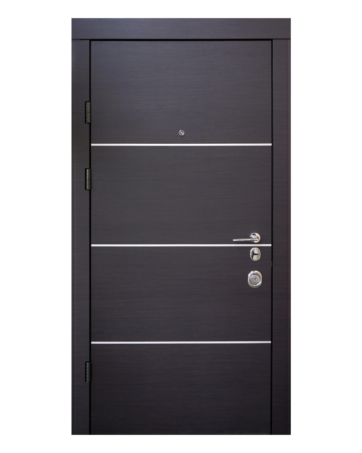 Двері вхідні Qdoors Авангард Горизонт-AL венге темний