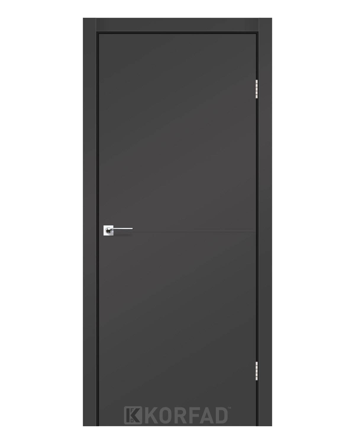 Двері міжкімнатні Korfad Deco Loft Plato DLP-01 Super PET Antracite