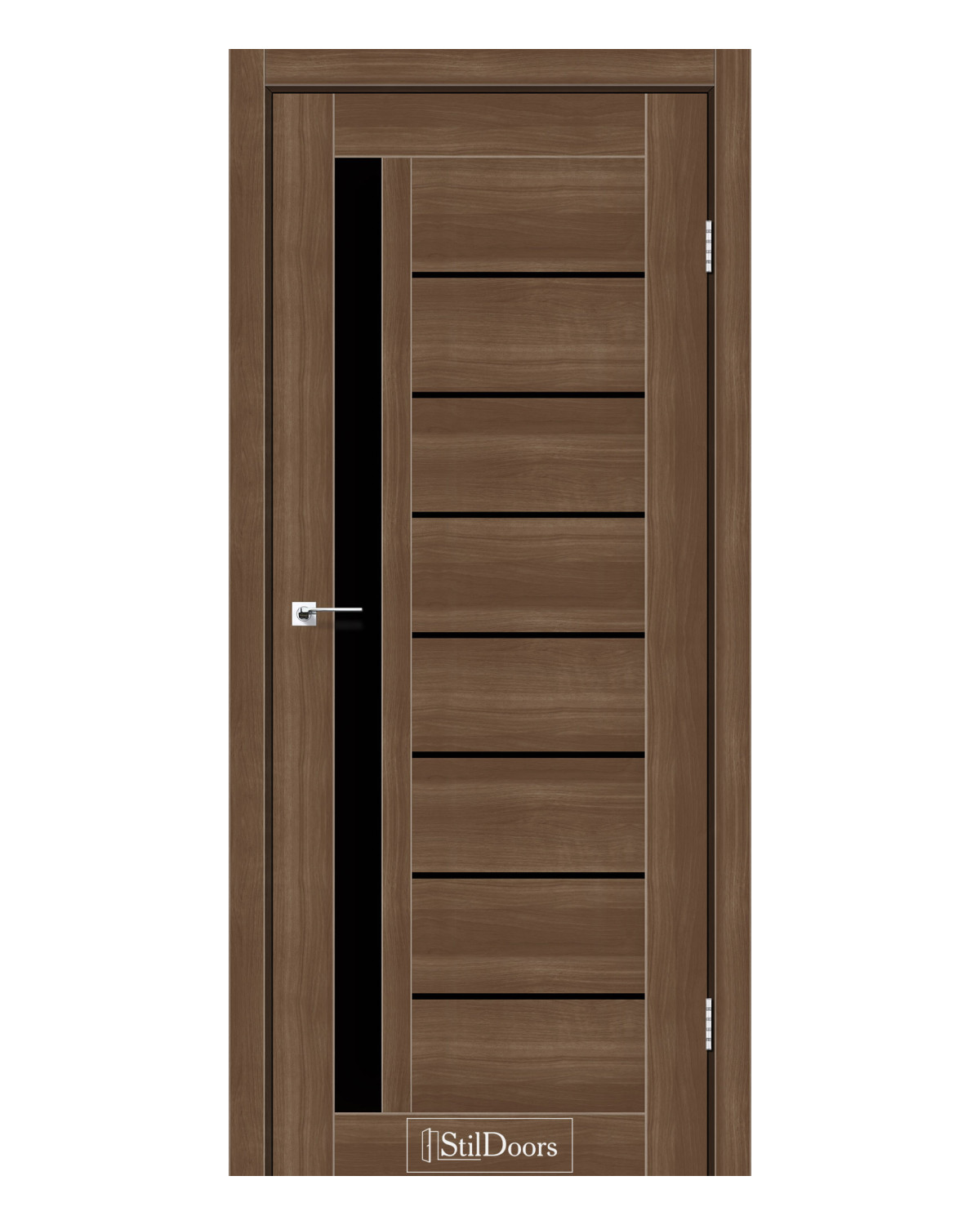 Двері міжкімнатні StilDoors LONDON Чорне скло