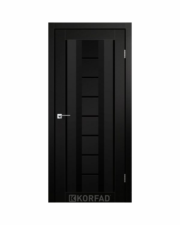 Двері міжкімнатні Korfad Aliano AL-04 Super PET Lacobel чорний
